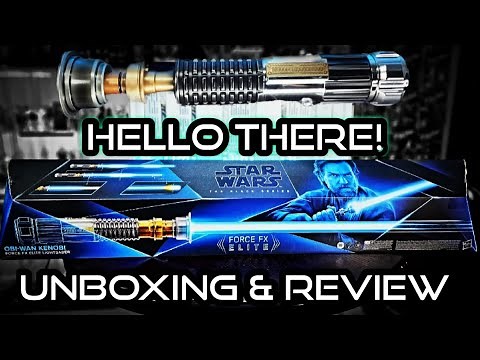 Star Wars Obi-Wan Kenobi Force FX Elite Lightsaber Black Series Unboxing & Review!