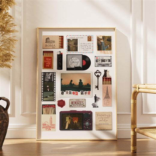 Editable Matchbook Poster Template | Canva Matchbox Wall Art | Personalized Couple Gift | Anniversary & Birthday Printable Download - Etsy