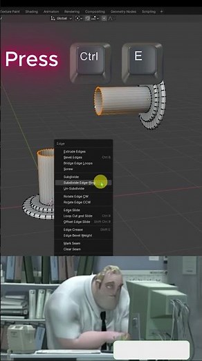 Quick Way to Bridge Edge Loops in Blender