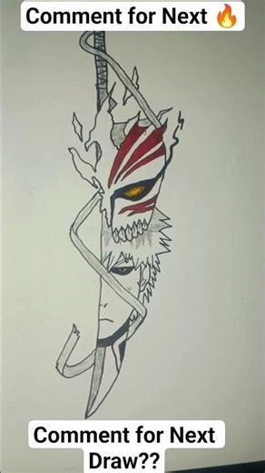 Drawing ICHIGO Kurosaki: The Ultimate Hybrid! ⚔️#drawing #animedrawing#bleach#ichigo