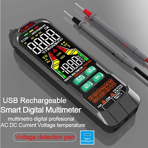 USB Charge Smart Multimetro Digital Profesional AC DC Current Voltage Detector Pen Capacitance Temp Auto Range Tester Multimeter - AliExpress 1420