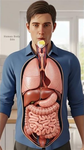 What really happens inside your body when you eat an egg 🥚 #humanbodyedu #anatomy #aianimation #egg