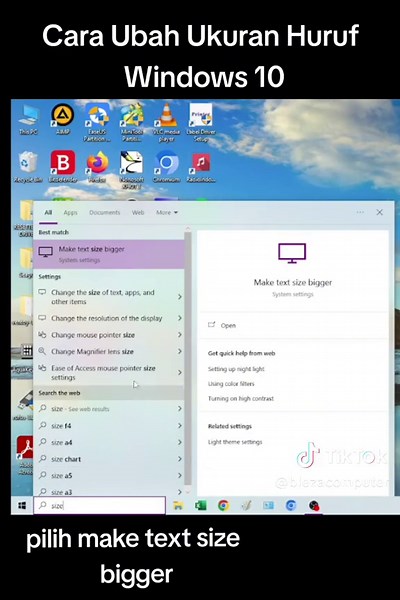 Cara Mengubah Ukuran Huruf dan Icon di Windows 10
