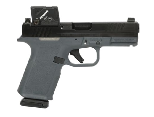 Ruger RXM COA, 9mm, Semi-Automatic Pistol, 4" Barrel, Magpul Grey Frame, 2-15rd Magpul Magazines, Co-Witness Blacked Out Sights, Aimpoint COA - 19461