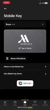 Unlocking A Marriott Hotel Room Door And Other Facilities Using Mobile Key (With VoiceOver)