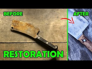 Removing rust from an old cleaver - Restoration