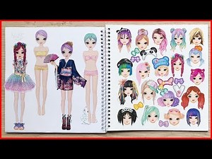 Sticker toys - fashion design sticker for Dolls from manga - Sticker for kids (Chim Xinh channel)