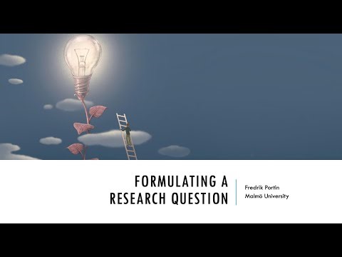 2. Formulating a research question