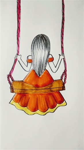 backside girl drawing 🥰❤️❤️ #art #drawingtutorial #artistdrawing #shorts #tranding