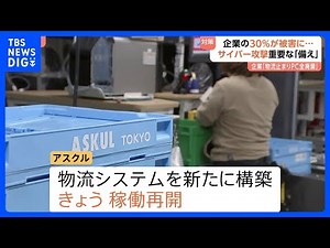 【「アスクル」システム一部再開】「ランサムウェア」攻撃受けた企業は30％超…重要性高まる攻撃への“備え”｜TBS NEWS DIG