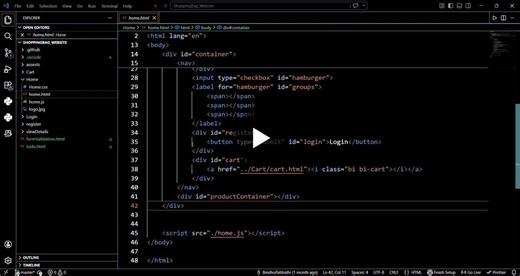 #webdevelopment #javascript #frontenddeveloper #html #css #projects #ecommerce | Pabbathi Sree Bindhu