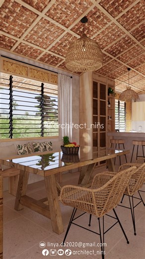 Living & Dining Area 360° View | Two-Storey Native House Design #3d #housedesign #animation #housetour #dreamhouse #foryouシ | Architect Niñs