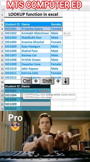 Excel LOOKUP Function | Easy Trick 😍 #excel #youtubeshorts #shorts #exceltips #excelfunction