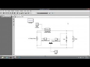 Single phase half controlled half wave rectifier using simulink