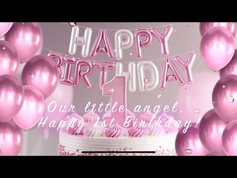 Happy 1st Birthday Wishes for Baby Girl – Cute & Sweet Greeting!
