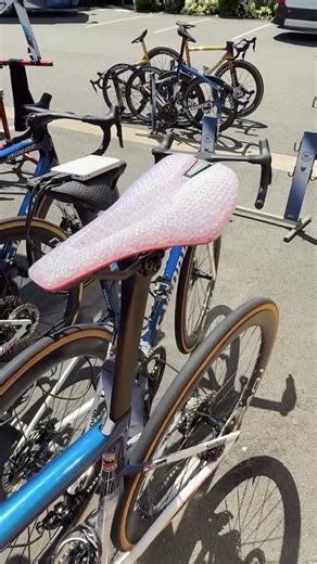 The new Specialized's Power with Mirror saddle is something to behold. What do you think of the clear design? 💠 This design is just for the Tour de France but we're curious - would your run it? | Velo