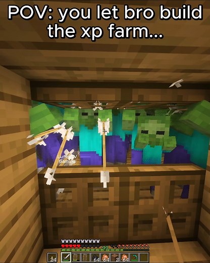 when bro builds the xp farm in minecraft... . . . #minecraft #gaming #fypシ #viral #reels | Lumigtv Gaming