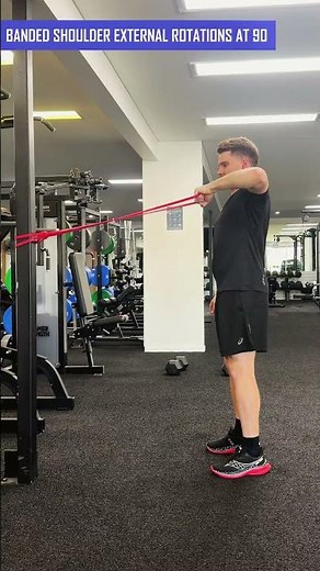Banded Shoulder External Rotations at 90