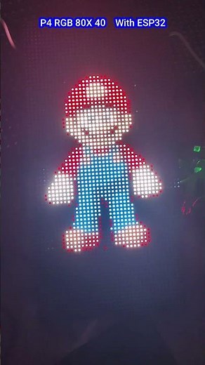 ESP32 + P4 RGB 80x40 LED Matrix Animation 2 🔥Smooth HUB75 graphics powered by ESP32 I2S DMA 🎞️