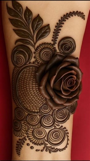 Beautiful Rose Flower Mehndi Design #beautifulmehndidesignsimple #rosepatternmehndi #rosemehndi