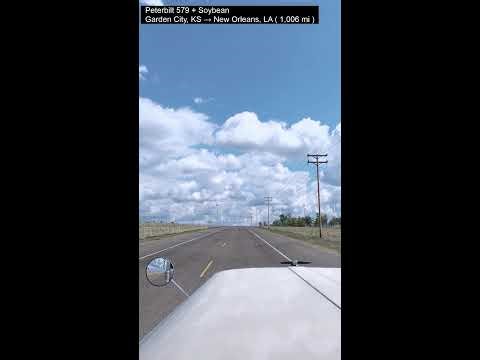 Sunny Day Drive ☀️ ASMR Peterbilt 579 | Garden City → New Orleans | Relaxing Trucking #shorts
