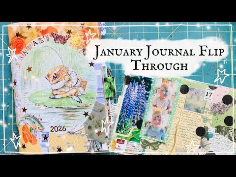 Completed January Journal Flip Through - Memory Keeping Journal