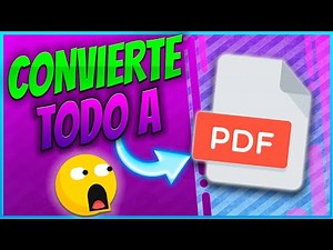 CONVIERTE tus ARCHIVOS A PDF sin PROGRAMAS, GRATIS, FÁCIL, sin RIESGOS Y RAPIDO (2021)