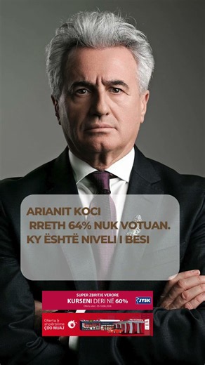 Rreth 64% nuk votuan.Ky është niveli I besimit