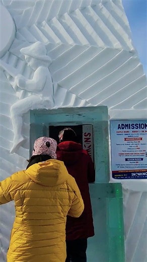 I Stepped Inside a REAL Frozen Castle Made of 25 MILLION Pounds of Ice 😱❄️ #travel