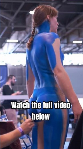 Insane Cyborg Bodypainting Transformation! #bodypainting