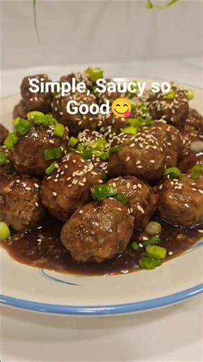 Asian Meatballs - sweet, sticky and a little spicy perfection! #meatballs #easyrecipe #Asian #shorts