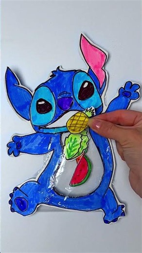🌺 💙 Feeding Stitch: Healthy vs Junk Food Challenge! 🥕🍭