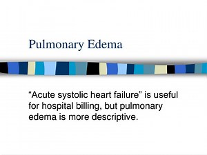 Pulmonary Edema - SlideServe