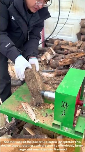 Electric Log Splitter Work 🔥