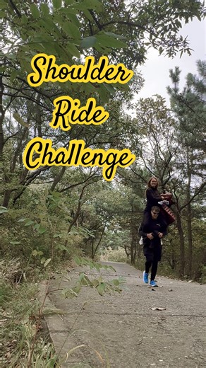 Second attempt for elevation on our Shoulder Ride Challenge #shoulderridechallenge #coupleworkout