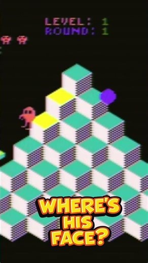 Qbert Got His Face Taken Away on Atari #shorts #retrogaming #atari800xl