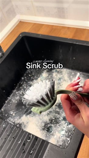 Stiff Brush Sink Scrub ASMR Cleaning Technique