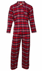 Mens Cotton Flannel Pajama Set: Red Tartan Pjs, Sizes S-4XL - Etsy Canada
