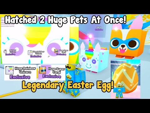 I Hatched 2 Huge Pets At Once! Found Legendary Easter Egg - Pet Simulator X Roblox