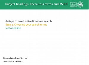 3.2. Subject headings, thesaurus terms and MeSH