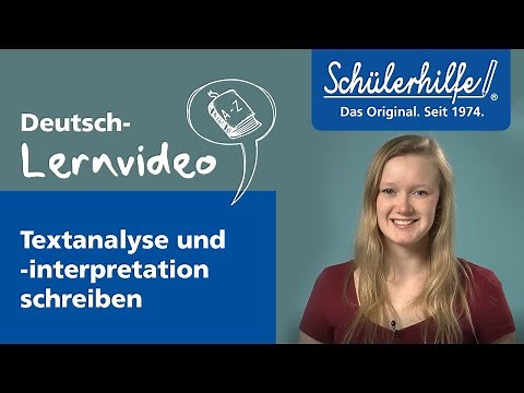 Textanalyse & -interpretation schreiben 🎓 Schülerhilfe Lernvideo Deutsch