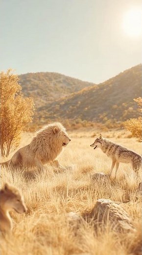 Wild Fight: Lion vs. Wolf Pack – Who Rules the Wild? #naturebattle #wildlifebattle #discovery