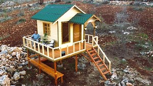 Building a wooden house alone in 20 days complete video from start to finish.#wilderness #logcabin | Wilderness Skills