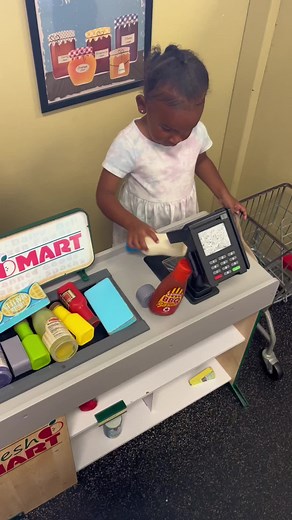 Decided to try making a play grocery store! Love how it turned out! #diy #diymomsoftiktok #millennialmom #toddlersoftiktok #playroom