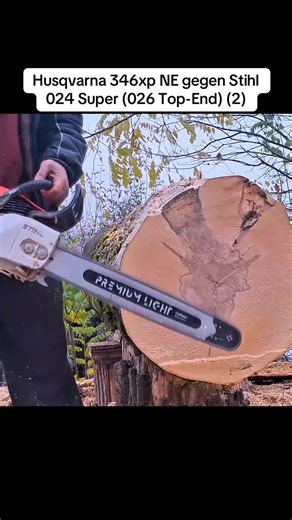 Husqvarna 346xp NE gegen Stihl 024 Super (026 Top-End) (2)