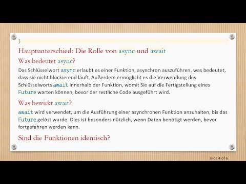 Verstehen des Unterschieds zwischen zwei asynchronen Funktionen in Dart