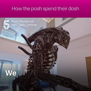 What do you mean your house doesn’t have its own mirrored car showroom and giant rhinoceros sculpture? 🏎 🦏 Stream Posh Weekends with Sally Lindsay on My5 | Channel 5