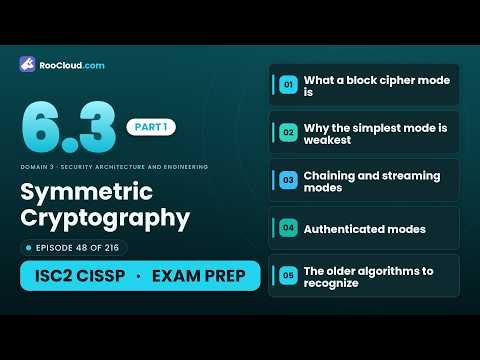 CISSP 6.3 - Symmetric Cryptography (Part 1 of 2) - Exam Prep