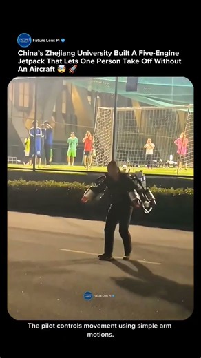 China’s Jet-Powered Backpack Lets One Person Take Off #jetpacks #technology #aviation #shorts