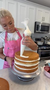 419K views · 13K reactions | Cake Details: Size- 12” diameter 8” Tall Flavor- Vanilla Berry Frosting- TBWB Buttercream Frosting Filling- Buttercream & Raspberry Puree Technique- Brush Embroidery with Buttercream #theblondewhobakes #cakes #cakedecorating #food #howto #insta #baking #cakesofig #cakesofinstagram | The Blonde who Bakes | Facebook